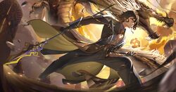 zhongli (genshin impact) from genshin impact by yiyu qing mang