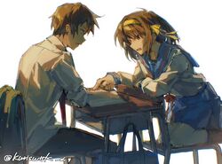kyon from suzumiya haruhi no yuuutsu by tatsuki kurisu