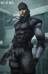 solid snake from metal gear (series) by w-e-z