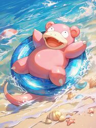 slowpoke from pokemon by kodak painter