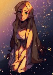 princess zelda from the legend of zelda by linmiee