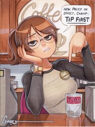 julie powers from scott pilgrim (series) by coffee maker