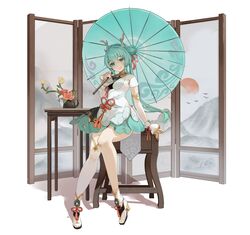 hatsune miku from vocaloid