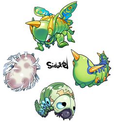 larvae moth from yu-gi-oh! by sido (slipknot)