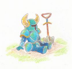 shovel knight (character) from shovel knight