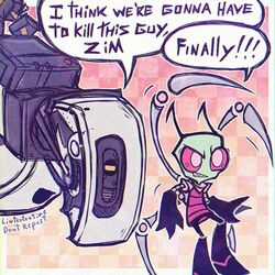 glados from invader zim by linterteatime