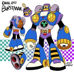 burst man from mega man (classic) by ariga hitoshi