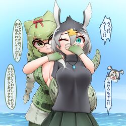 spectacled caiman (kemono friends) from kemono friends