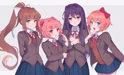 monika (doki doki literature club) from doki doki literature club
