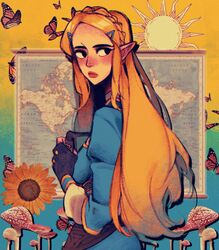 princess zelda from the legend of zelda by linmiee