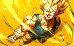 majin vegeta from dragon ball