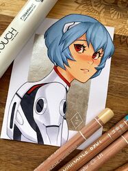 ayanami rei from neon genesis evangelion by kasia nie