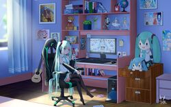 hatsune miku from vocaloid