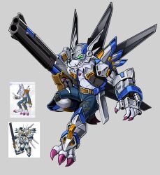 garurumon from digimon by paper bot