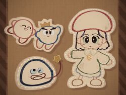 adeleine from kirby's epic yarn by suyasuyabi