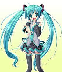 hatsune miku from vocaloid by lucie