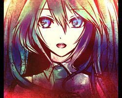 hatsune miku from vocaloid by heki kiri