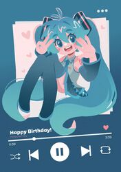 hatsune miku from vocaloid by projecttiger