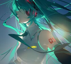hatsune miku from vocaloid by nyansky