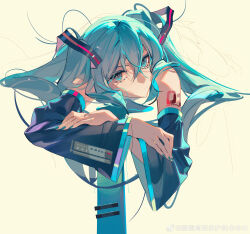 hatsune miku from vocaloid by nyansky