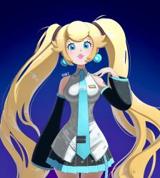 hatsune miku from mario (series) by daisysheaven