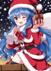 hinanawi tenshi from christmas by ruu (tksymkw)