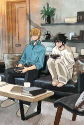 l (death note) from death note by takeuchi ryousuke