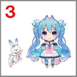 hatsune miku from vocaloid by hanekoto