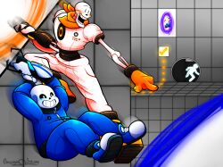 papyrus (undertale) from portal (series) by omegasamart