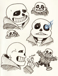sans (undertale) from inktober by zenamiarts