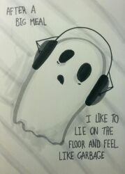 napstablook from inktober by zenamiarts