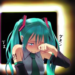 hatsune miku from vocaloid by wokada