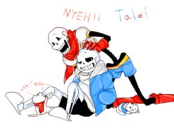 papyrus (undertale) from neko atsume by kophnar352 (discoice)