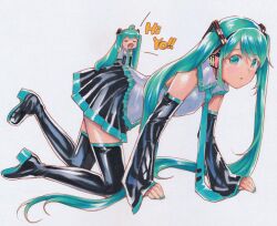 hatsune miku from vocaloid by mayo riyo