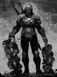 geralt of rivia from the witcher (netflix)