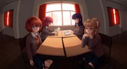 monika (doki doki literature club) from doki doki literature club