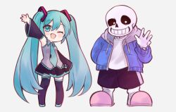 hatsune miku from undertale by genmai komeko