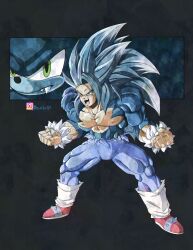 sonic the hedgehog from dragon ball by beatlo (rodrigo38658978)
