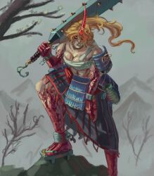 hoshiguma yuugi from touhou by tetsubo