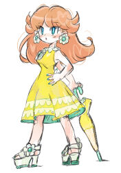 princess daisy from super mario bros. by rakugaki shitagari-ya