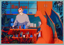 charizard from pokemon by coffee maker