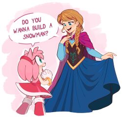 amy rose from frozen (disney) by toonsite