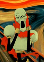 papyrus (undertale) from the scream by nanobanana