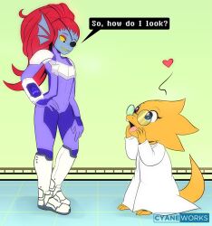 alphys from undertale by cyaneworks