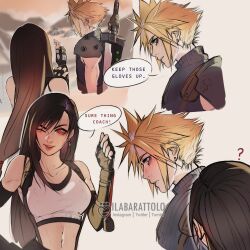 cloud strife from final fantasy by ilabarattolo