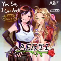 aerith gainsborough from final fantasy by yomyompi