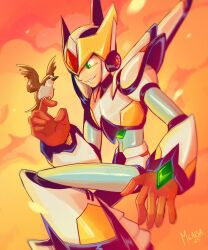 falcon armor x (mega man) from mega man (series) by milaisadoodles