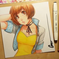 satonaka chie from persona by omar dogan