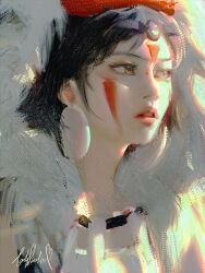 san (mononoke hime) from mononoke hime by ladyshalirin