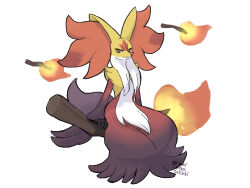 delphox from pokemon by saki pokeoekaki